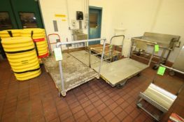 Assorted Push Carts, (2) S/S Design, Assorted Sizes (LOCATED IN CHAMPAIGN, IL) (RIGGING, LOADING AND