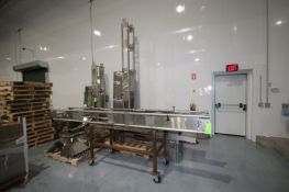 (3) Deamco Elevator Bucket Conveyor, with (3) Bases, (3) Uprights, & (3) Top Mounts, Uprights