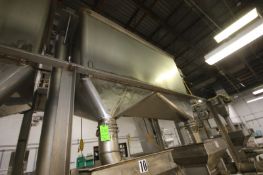 Dual S/S Single Wall Hoppers, with (2) S/S Discharge Chutes, with (2) Internal S/S Spiral