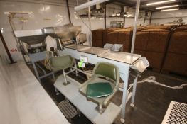 (2) Picking Tables, (1) with (2) Chairs, Mild Steel Frame, & (1) with (1) Chair (LOCATED IN