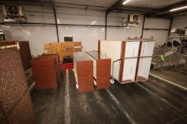 Lot of Assorted Store Items, Includes Wooden Shelving, Glass Casess, Baskets, & Other Assorted