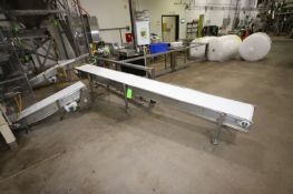 Straight Section of S/S Product Conveyor, Aprox. 12 ft. L with Aprox. 14