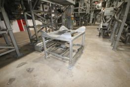 S/S Tote Unloading Station, with Bottom Mounted S/S Shaker Deck, Overall Dims.: Aprox. 50