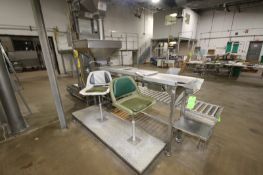 S/S Picking Table, with S/S Infeed Funnel, with (2) Chairs, Overall Length of Table: Aprox. 100