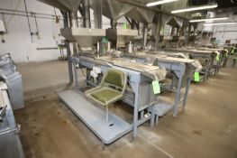S/S Picking Table, with S/S Infeed Funnel, with (1) Chair, Overall Length of Table: Aprox. 100