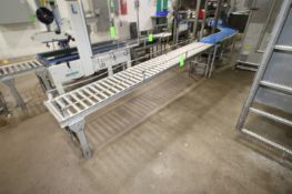(2) Straight Sections of S/S Roller Conveyor, Aprox. 120