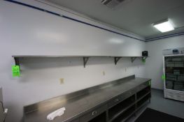 (2) S/S Wall Mounted Shelves, Aprox. 192
