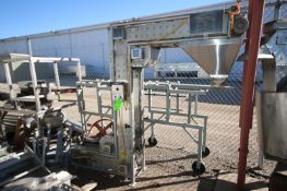 Deamco Bucket Elevator Frame, Aprox. 7 ft. H Upright (NOTE: Missing Some Plastic Buckets) (LOCATED