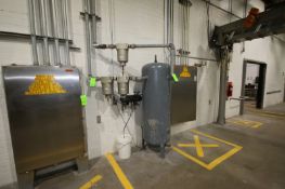 Vertical Air Receiver Tank, with (2) Water Seperator Valves, Overall Height of Tank: Aprox. 78