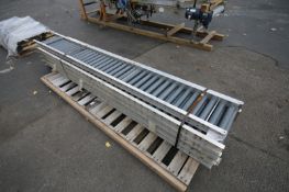 Lot of (5) 10' L Sections of S/S Skate Conveyor, (1) 12