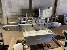 Chicago Automated Labelling Inc. (CAL) S/S Labeler, In-Line Roll Red, with Aprox. 7.5