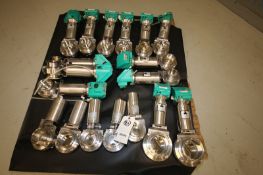 Lot of (18) Tri Clover & Alfa Laval Pneumatic S/S Butterfly Valves, 2.5