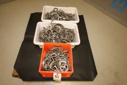 Aprox. 300 lbs. of Assorted S/S Sanitary Grade Clamps from 1.5