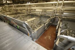 14,000 lb. S/S Ribbon Blender, S/N 70-197, L.H., Internal Blending Compartment Dims.: Aprox. 144