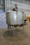 Walker 500 Gal. S/S Processor, M/N PZ-CB, S/N SPG-11572, 316 L S/S, Vessel Jacket ATMOS PSIG