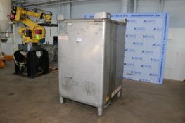 Hoover Group Inc. 550 Gal. Single Wall S/S Tote, S/N 69252, with S/S Lid, Square Design (Unit #4) (