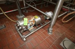 Waukesha Cherry-Burrell 2 hp Positive Displacement Pump, M/N 060, S/N 353504-04, with Baldor 1755