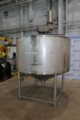 Walker 500 Gal. S/S Processor,M/N PZ-CB, S/N SPG-11572, 316 L S/S, Vessel Jacket ATMOS PSIG MAWP @