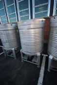 Aprox. 200 Gal. Vertical S/S Single Wall Tank,Internal Tank Dims.: Aprox. 40