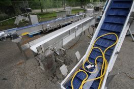 Straight Section of S/S Product Conveyor, Overall Length: Aprox. 10 ft. 5” L, with Aprox. 8” W