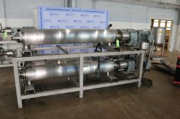 2010 Alfa-Laval Contherm 4-Barrel S/S Scrape Surface Heat Exchangers, M/N 6x11, MAWP 300 PSI @ 338