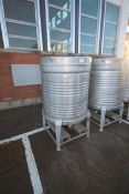 Aprox. 200 Gal. Vertical S/S Single Wall Tank,Internal Tank Dims.: Aprox. 40