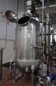 Hamilton 150 Gallon Vacuum Scrape Surface Mixing Kettle with Steam Jacketed 90PSI, 2 HP 230/460v 3PH