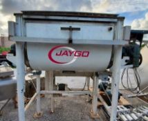 25 Cu Ft JAYGO Double Ribbon Blender, Stainless Steel, STEAM JACKETED., 4in Center Bottom