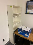 5 pieces office furniture: one(1) formica top, metal drawer desk 55