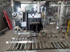 RE-PACK Series 6 Print and Apply Labeling Machine, S/N 030701-PA, Sato M-8485SE Bar Code Printer,