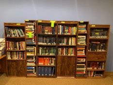 6 (six) wood&veneer bookshelves: 2 units sized 24
