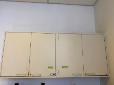 5 (five) wall lab cabinets: 1 (one) w/ glass doors 35