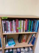 4 matching light-colored wooden bookshelves measuring 29.5