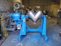 Patterson Kelley 2 Cubic ft. S/S V-Blender, Serial 111279 with Lids and Bottom Cover, Motor 1.5Hp