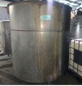800 Gallon (approx.) Stainless Steel Single Wall Tank- 5 ft diameter, 6 ft straight side (LOCATED IN