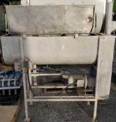 Approx 10 CU FT. Double Ribbon Blender with End Discharge. Condition is 