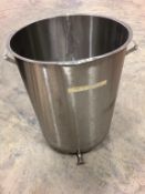 Qty 3 - Stainless Steel Pots. Includes the following: 1) - Stainless Steel Pots with outlet. 24 inch