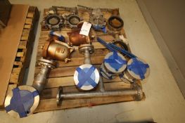 Lot of Assorted 9 Pcs Pipe Fittings Including Traps, Ball Valves & Butterfly Valves, Up to 6