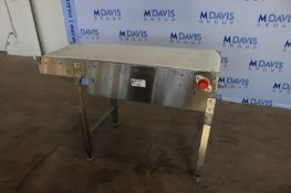 Straight Section of S/S Conveyor,with White Interlock Belt, Aprox. 55