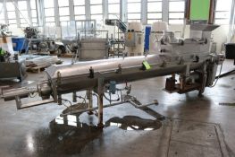 Direct Steam Inject S/S Cheese Auger Cooker, Overall Length: Aprox.15' L, with Baldor 10 hp S/S Clad