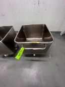 S/S TOTE FOR LIFT COLUMN, APPROX. 25 X 25 X 19LWH, OVER ALL DIMS APPROX. 30 X 30 X 28 LWH (INV#