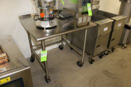 S/S Table, Overall Dims.: Aprox. 36