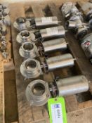 (5) S/S Pneumatic Butterfly Valves,Aprox. 2-1/2” Clamp Type (INV#82474)(Located @ the MDG Auction