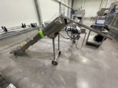 INCLINE OUTFEED CONVEYOR, DROPS TRAYS FROM TRAY FORMER TO CONVEYOR, GRIPPING BELT, 88