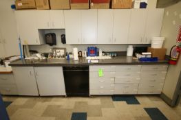 Assorted Lab Counters; Cabinets, with (1) Straight Section and (1) 