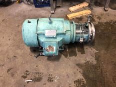 Tri-Clover 15 hp Centrifugal Pump, 355 GPM with Reliance Motor, 230/460 V, 3525 RPM, 3 Phase, 3