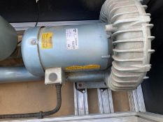 Gast Regenerative Blower; Model R6350A-2; 5 HP Baldor motor; Includes filtration; Mounted on