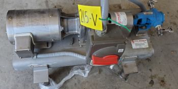 Washdown Viking Pump Model F4724 Stainless Steel wet parts on base, Gear Box and Dual Voltage (230/