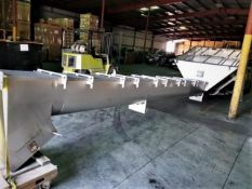 Mepaco S/S Sanitary Incline Screw/Auger Conveyor, Model 185, S/N 6332-1 with16