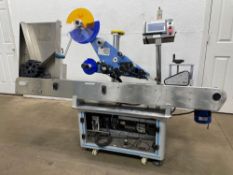 Automatic Sticker Wrap Around Bottle Horizontal Labeling Machine, 4 in Conveyor Belt, Siemens